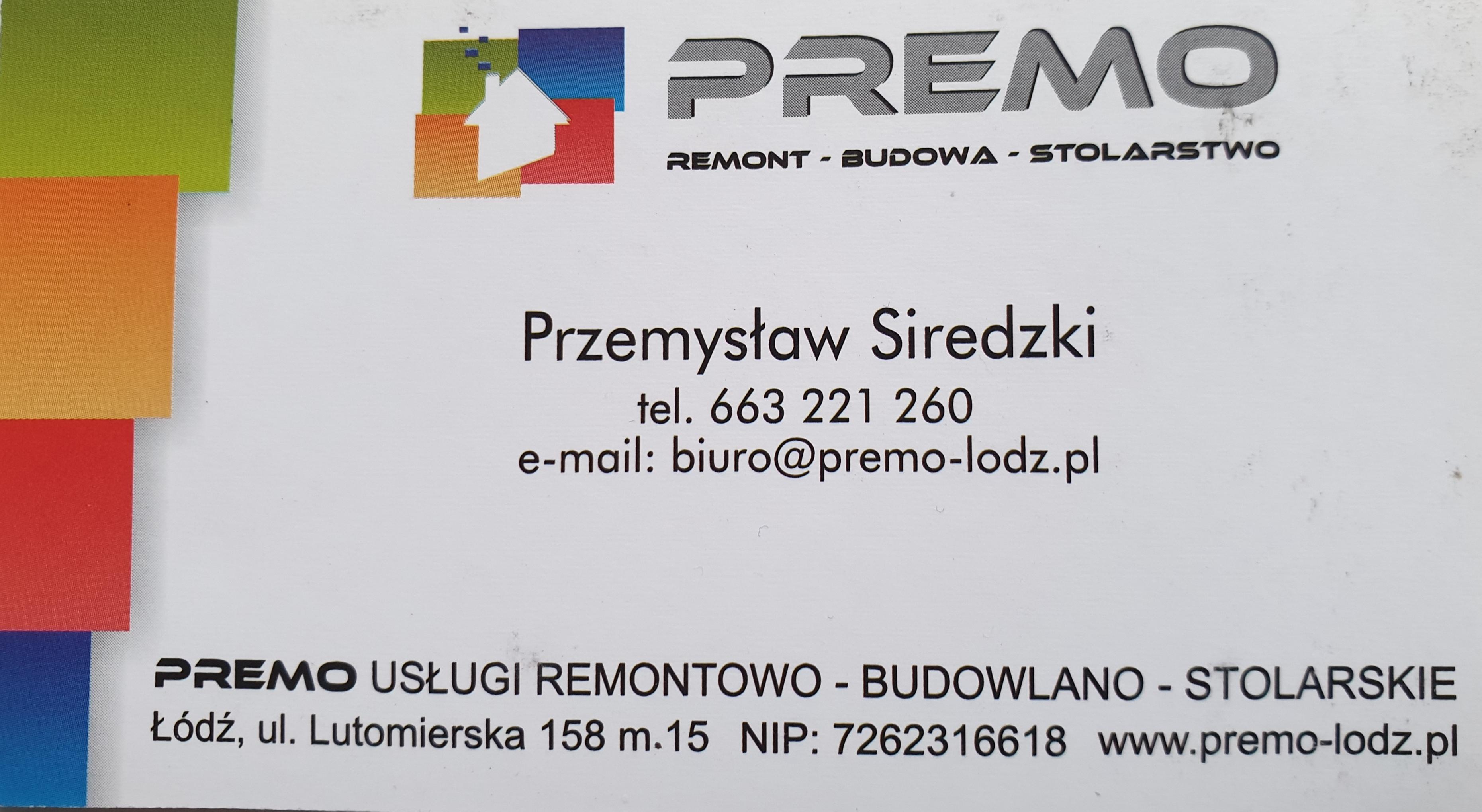 "PREMO" FIRMA REMONTOWO-BUDOWLANA PRZEMYSŁAW SIREDZKI-logo